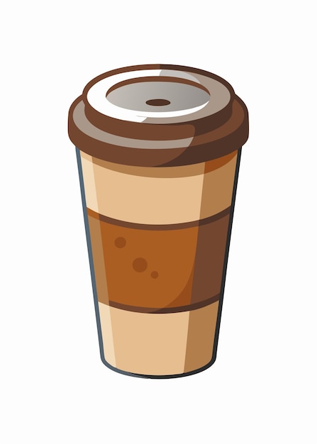 Vector de café sobre un fondo blanco