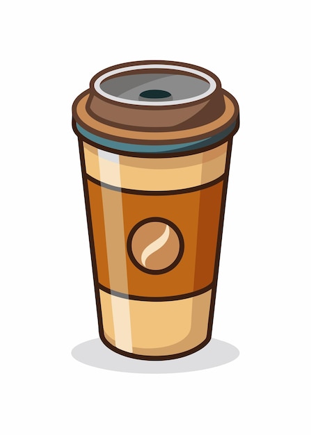 Vector de café sobre un fondo blanco