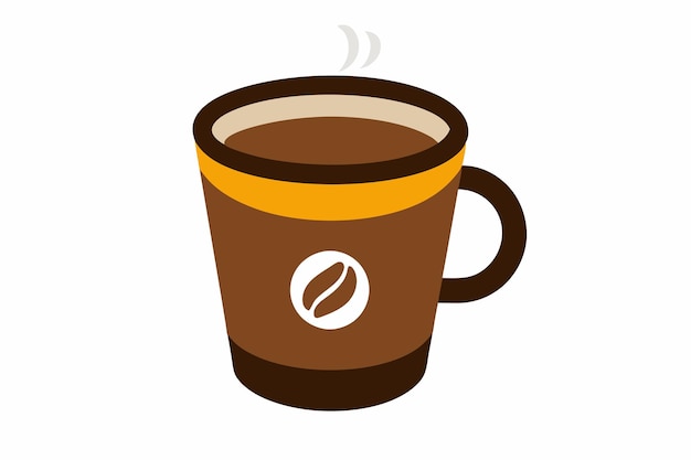 Vector de café sobre un fondo blanco