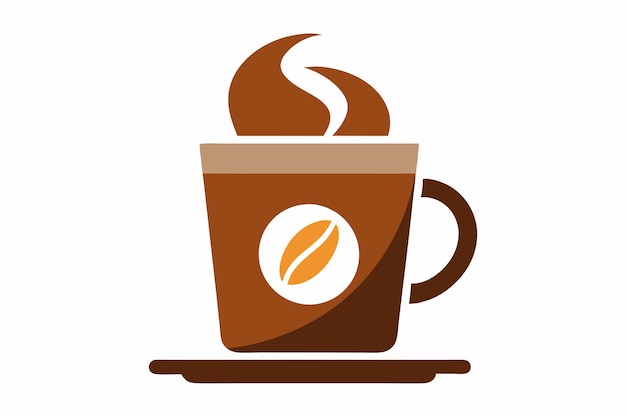 Vector de café sobre un fondo blanco
