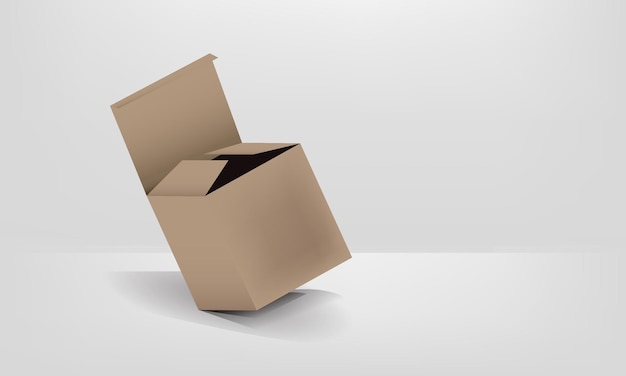 Vector de caja de papel escaparate de su diseño