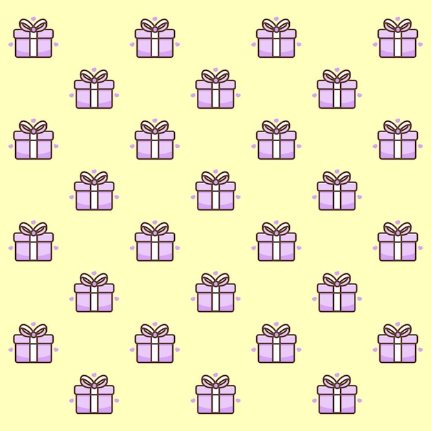 Vector de caja de regalo de fondo con patrón
