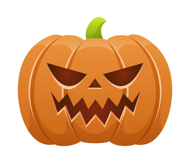 Vector calabaza de Halloween aislada sobre un fondo blanco