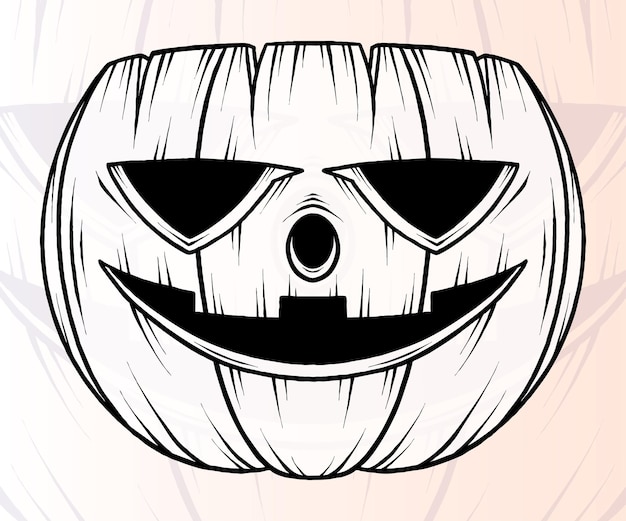 Vector de calabaza de halloween vintage