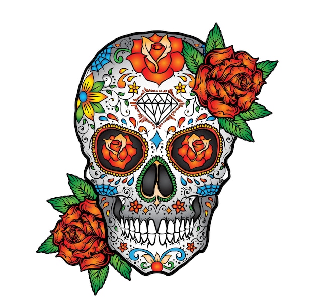 vector de calavera de azúcar