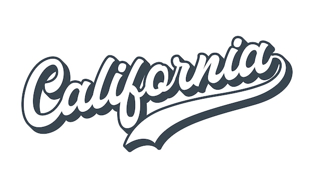 Vector california diseño de tipografía de texto para camiseta sudadera gorra de béisbol chaqueta y otros usos vector