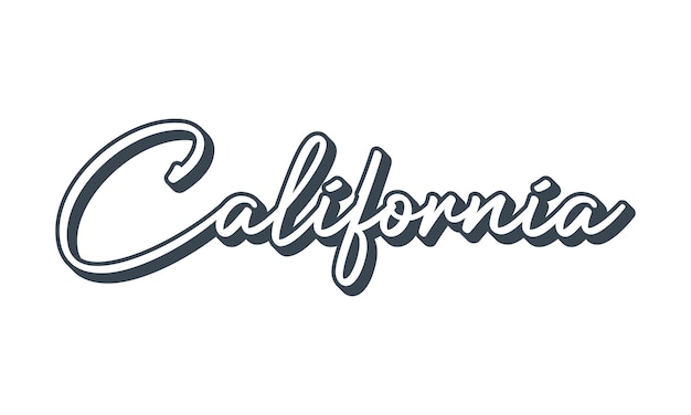 Vector california diseño de tipografía de texto para camiseta sudadera gorra de béisbol chaqueta y otros usos vector