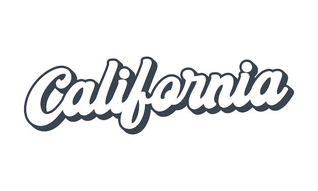 Vector california diseño de tipografía de texto para camiseta sudadera gorra de béisbol chaqueta y otros usos vector