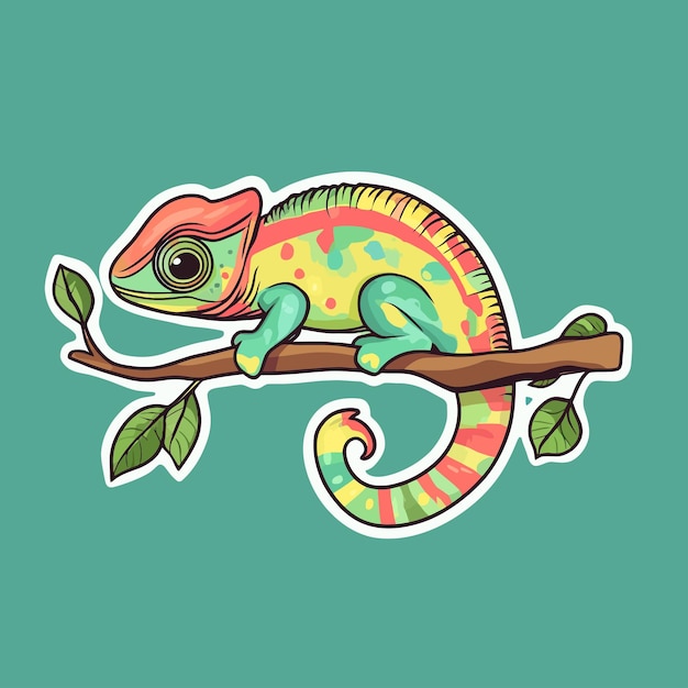 El vector camaleón es lindo.