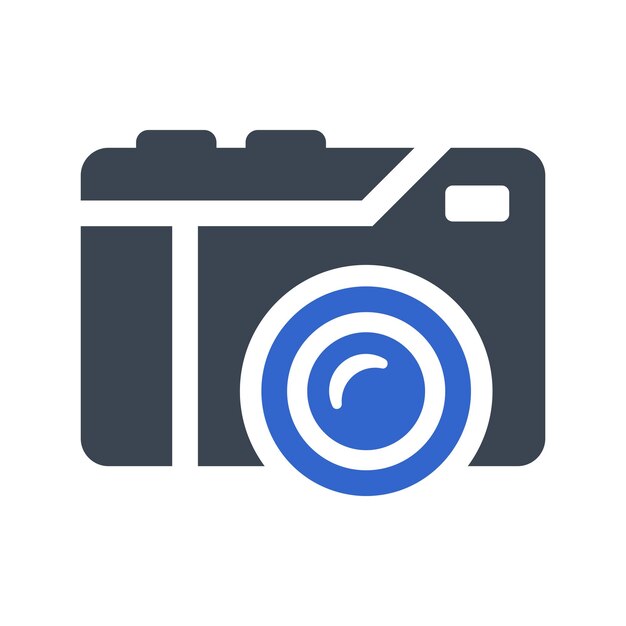 Vector cámara fotográfica plana