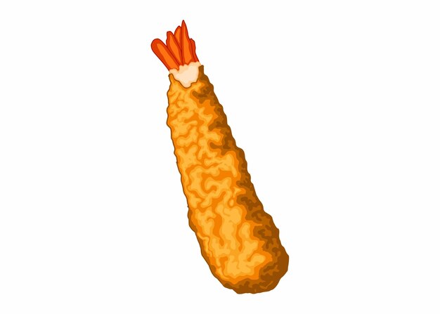 Vector de camarón frito Ebi Furai