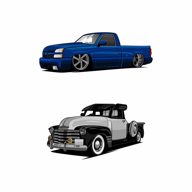 Vector de camioneta pickup