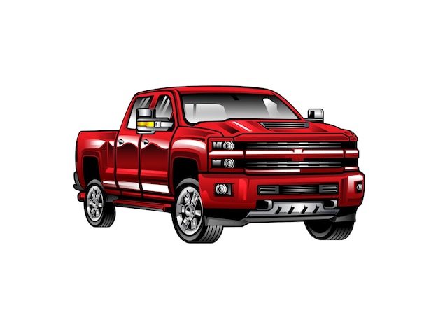 Vector de camioneta roja