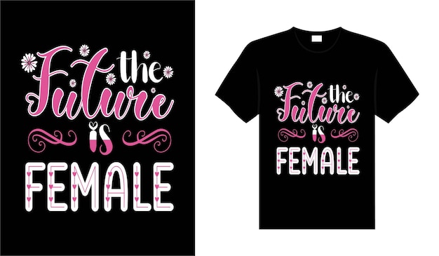 Vector de camisa de letras de tipografía de diseño de camiseta de día de la mujer