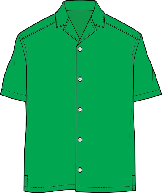 VECTOR DE CAMISA DE MEDIA MANGA PARA HOMBRES Y NIÑOS