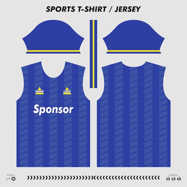 Vector camiseta deportiva de diseño de sublimación camiseta