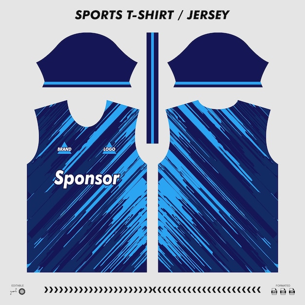 Vector camiseta deportiva de diseño de sublimación camiseta