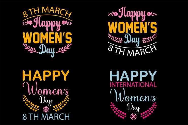 vector de camiseta del día de la mujer