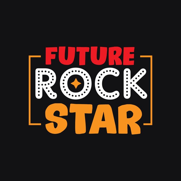 Vector de camiseta de tipografía Future Rock Star