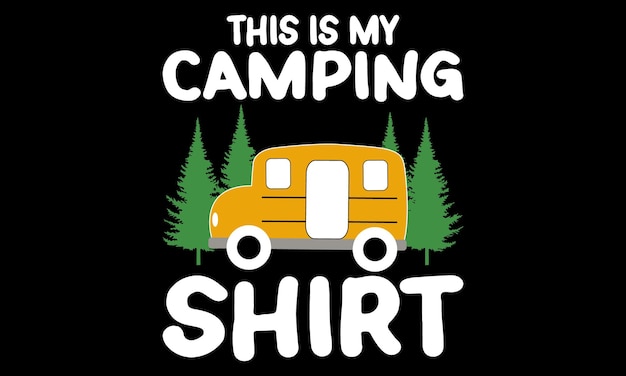 Vector Camping Camiseta Diseño Vector Ilustración Camping senderismo gráficos de aventura al aire libre