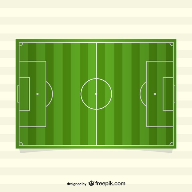 Vector de campo de fútbol en horizontal