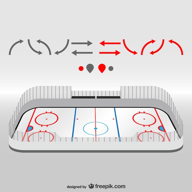 Vector vector campo de hockey