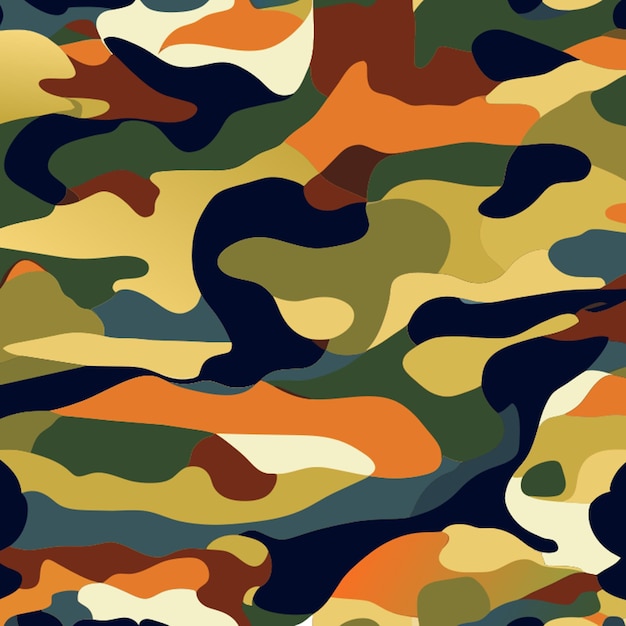 Vector de camuflaje del ejército patrón de textura sin costuras vector ilustración plana 2