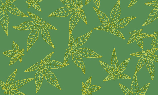 vector de cannabis dibujado a mano