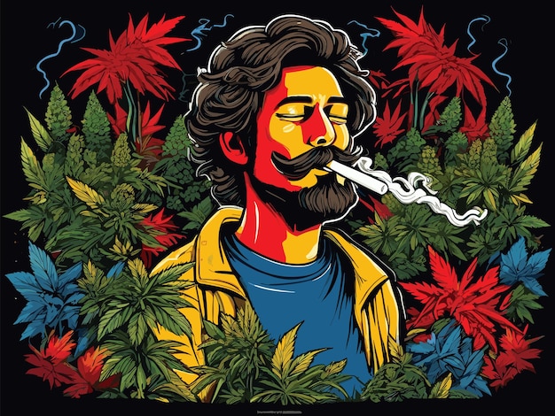 Vector de cannabis generado por ia