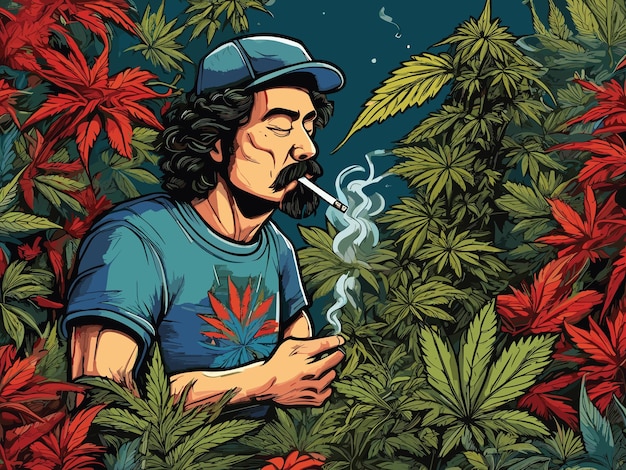 Vector de cannabis generado por ia