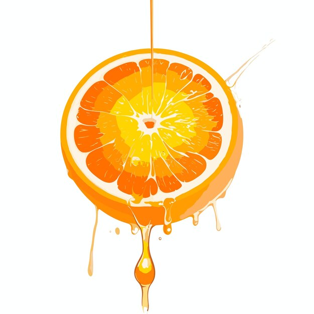Vector de capricho tropical de diseño naranja felicidad