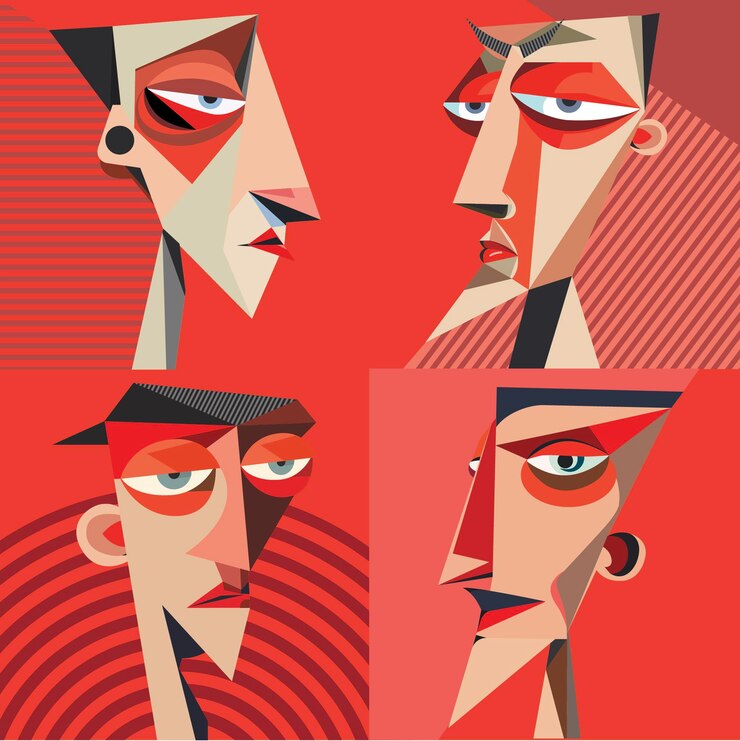 Vector de la cara abstracto 7