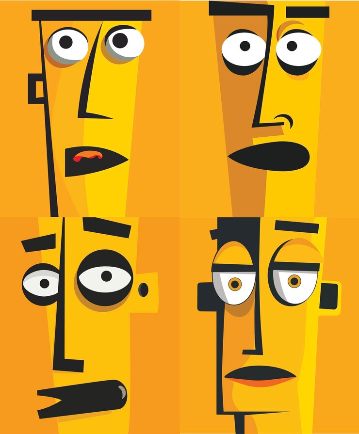 Vector de la cara abstracto 9