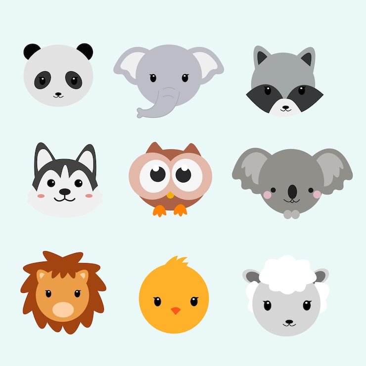 vector de la cara del animal