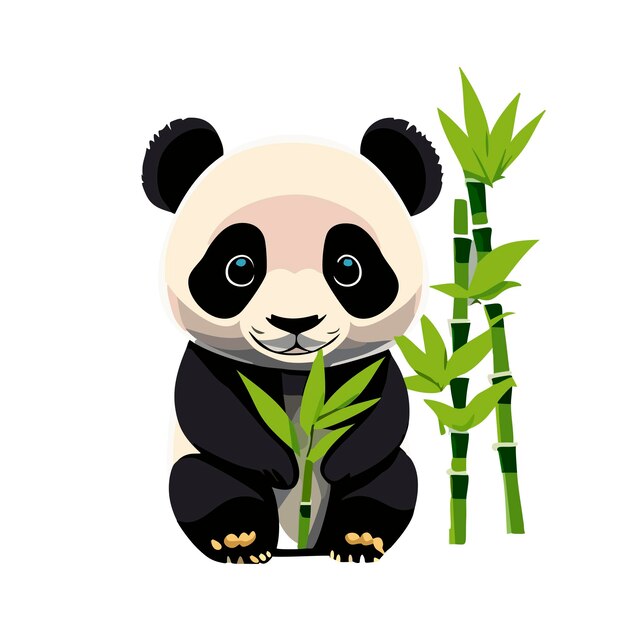 vector de cara de panda divertido