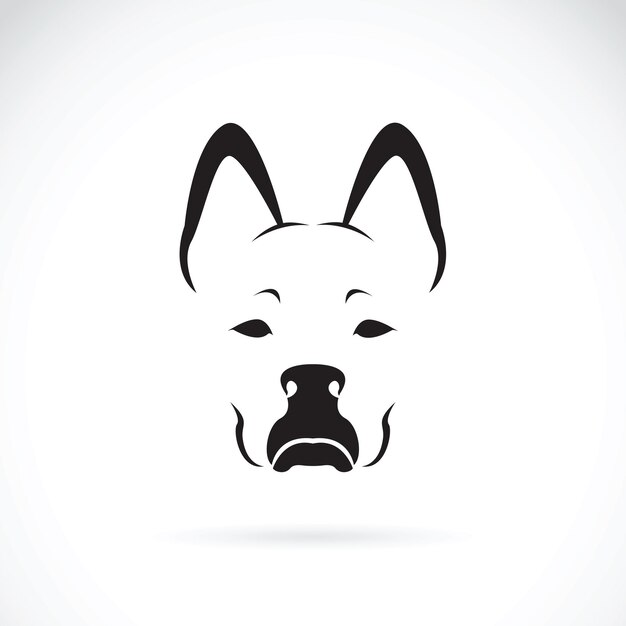 vector, de, un, cara de perro, blanco, plano de fondo, animal mascota