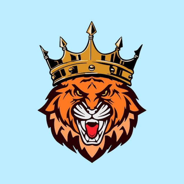 Vector de cara de rey león