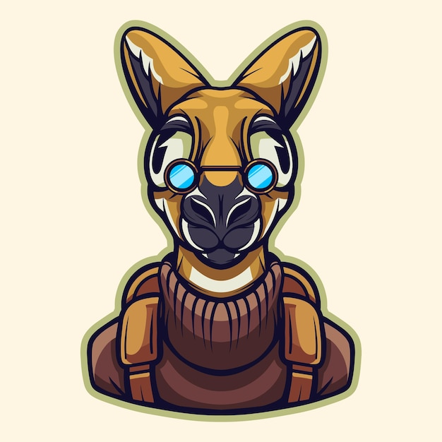 vector de carácter animal lindo canguro