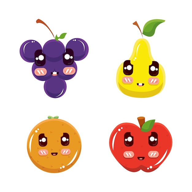 vector de caracteres de fruta