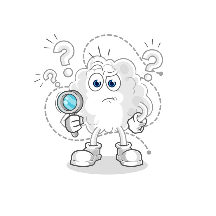 Vector vector de caracteres de ilustración de búsqueda en la nube