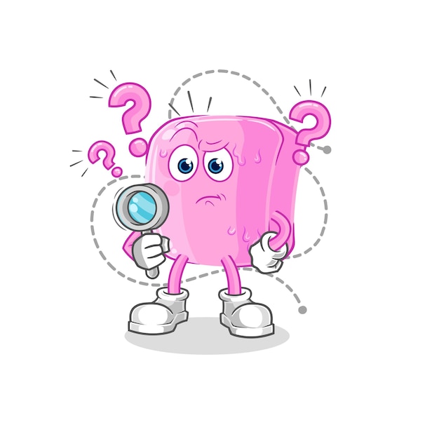 Vector de caracteres de ilustración de búsqueda de uñas