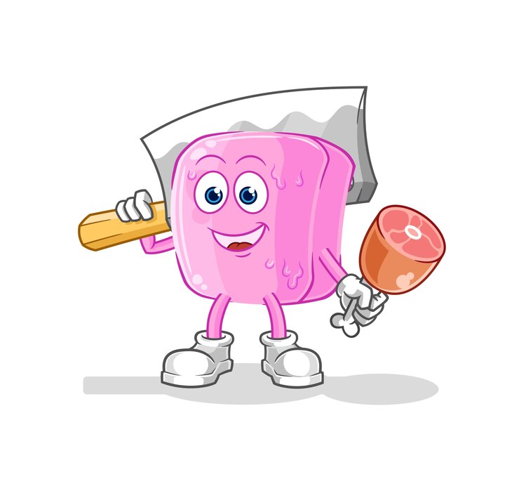 Vector vector de caracteres de ilustración de carnicero de uñas