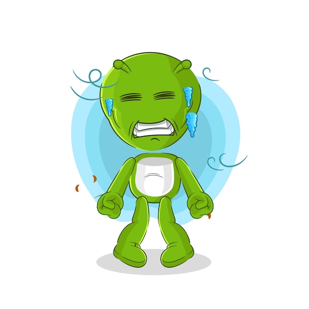 Vector de caracteres de ilustración fría alienígena