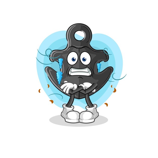 Vector de caracteres de ilustración fría de ancla