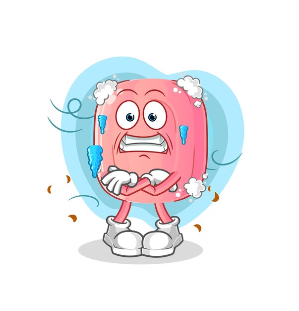 Vector de caracteres de ilustración fría de jabón