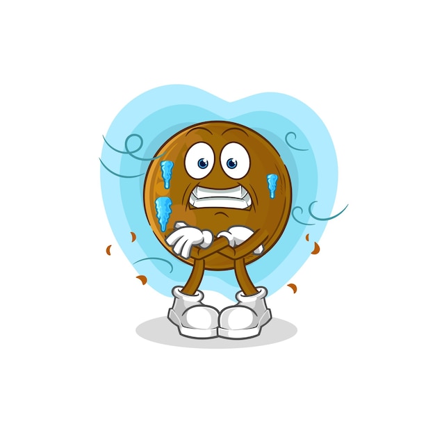 Vector de caracteres de ilustración fría de piedra de aguacate