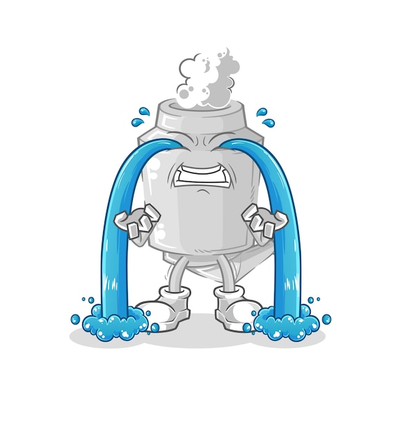 Vector de caracteres de ilustración de llanto de escape