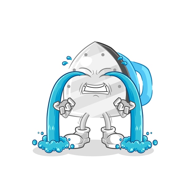 Vector de caracteres de ilustración de llanto de hierro