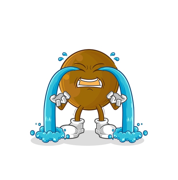 Vector de caracteres de ilustración de llanto de piedra de aguacate