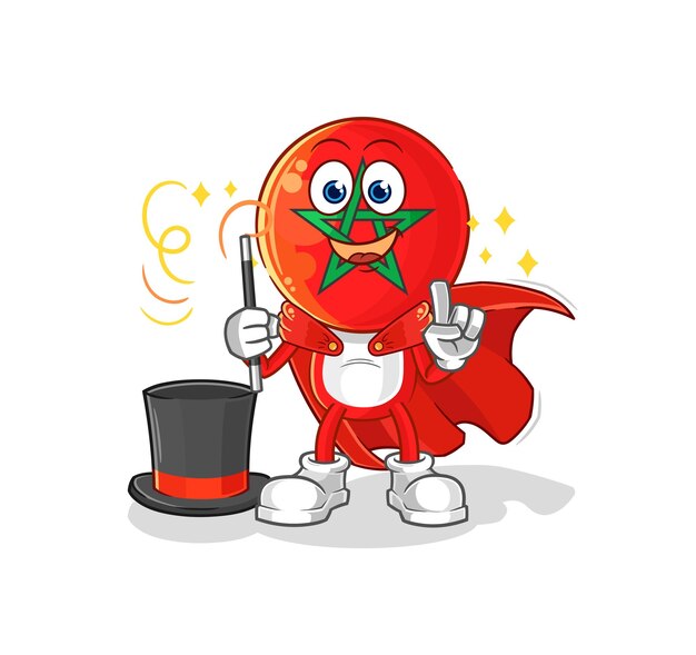Vector de caracteres de ilustración de mago de Marruecos